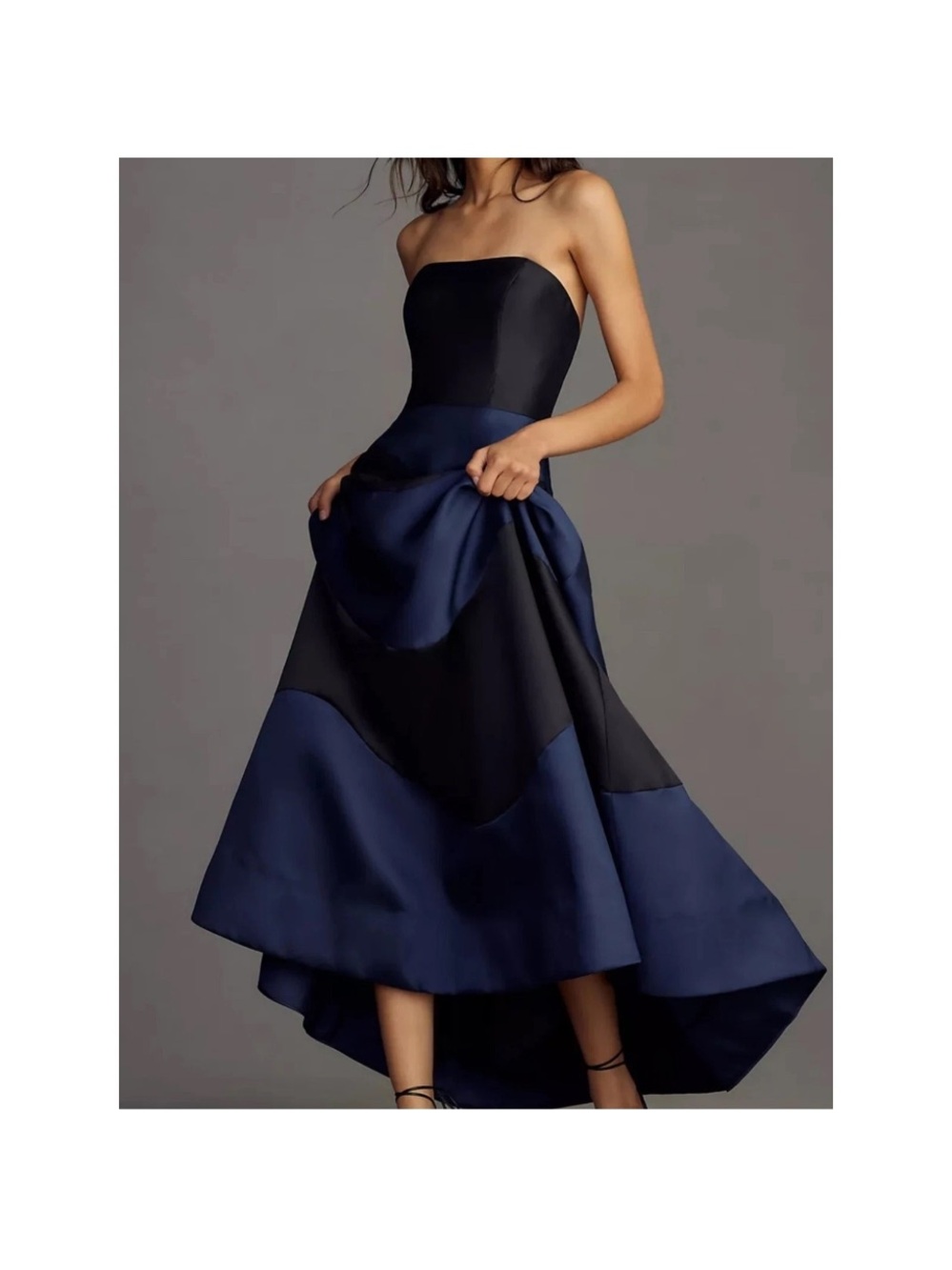 HUTCH Anthropologie Navy and Black Gown